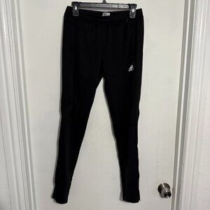Adidas 3 Stripe Soccer Sweat Pants Joggers Size S Small Climacool Black